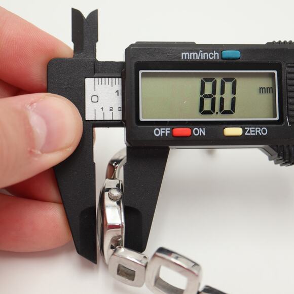 Fossil Womens Silver Tone Square Link Deco 22mm Watch 5.75" Bracelet ES-1869 - Picture 3 of 15